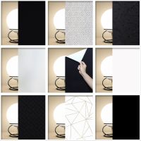 100% Black Total Blackout Window Film Sun Blocking Darkening Privacy Glass Window Sticker Heat Control Static Cling Stained Film Window Sticker and Fi