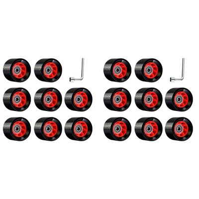 16Pack 95A 58mmx39mm,Indoor Quad Roller Skate Wheels,PU Wear-Resistant Wheels Double-Row Roller Skates Accessories