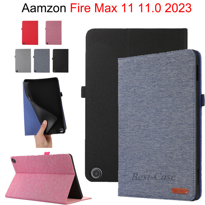 เคสลาย-pu-หนังผ้าสำหรับ-amazon-fire-ขนาดสูงสุด11-11-0นิ้วพร้อมช่องเสียบการ์ด2023สำหรับ-max11-amazon-fire-2023-11-0นิ้ว