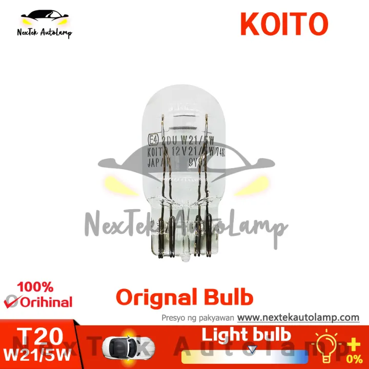 KOITO T20 W21/5W 12V 1891 Brake Bulb Car Single Contact Signal Light(1 ...