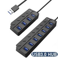 USB 3.0 Power Adapter 4/7 พอร์ต USB Splitter Hub USB Hub 2.0 USB หลาย Expander Switch 30 ซม. hub Docking Stations-Zaeiruie