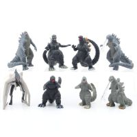 รุ่น Godzilla Q 8ชิ้น/เซ็ตตุ๊กตาขยับแขนขาได้อนิเมะมอนสเตอร์ขนาด5ซม. เครื่องประดับตุ๊กตา PVC ของเล่นโมเดลด้วยมือโมเดลของตกแต่งเดสก์ท็อป