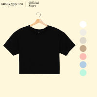 Louis Montini (LM) เสื้อครอปผู้หญิง Women Crop Tops ผ้า Cotton LMTS01