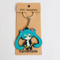 [In stock] Hatsune Miku Luo Tianyi พวงกุญแจจี้จี้ยางนุ่มด้านเดียวอุปกรณ์ต่อพ่วงแอนิเมชั่น pvc จี้พวงกุญแจ