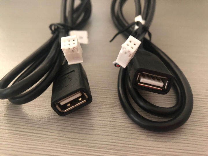 สาย-usb-สำหรับวิทยุติดรถยนต์-android-สาย-usb-ยาวขั้วต่ออะแดปเตอร์-4-พินและ-6-พิน-kdddd