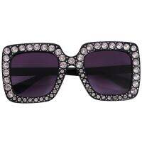 Luxury Sunglasses Women Ladies Oversized Square Sunglass Diamond Frame Mirror Sun Glasses For Female S17073