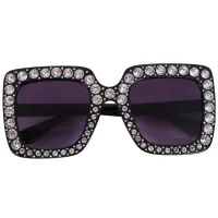 Luxury Sunglasses Women Ladies Oversized Square Sunglass Diamond Frame Mirror Sun Glasses For Female S17073