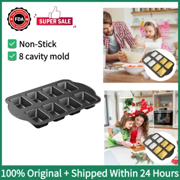 9-Cavity Financier Cake Mold Rectangle Bread Silicone Mold Non-Stick Baking  Tool