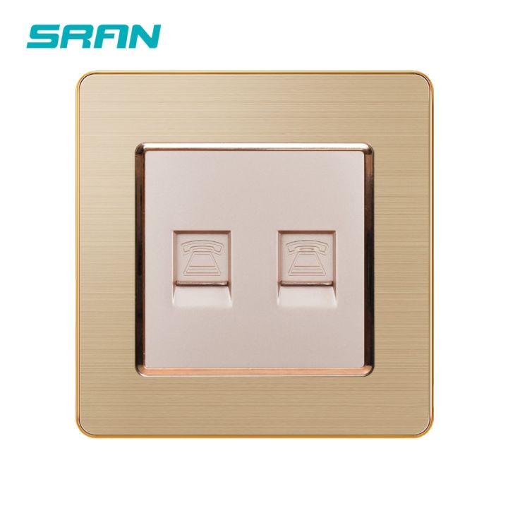 new-popular-ซ็อกเก็ตผนัง-sran-โทรศัพท์คู่ปลั๊กไฟอ่อน86x86mm-อุปกรณ์ตกแต่งบ้านโทรศัพท์แผงสแตนเลส