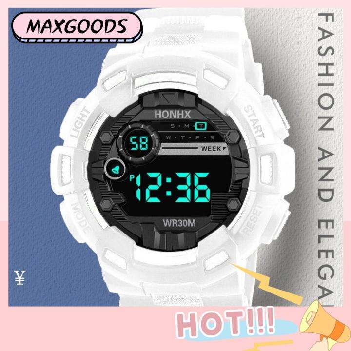 MAXG Casual Sports Watch LED Screen Waterproof Electronic Watch High