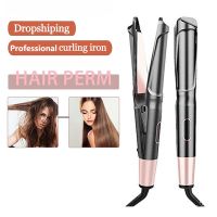 【LZ】㍿♠✜  Cabelo Straightener Curler 2 em 1 Twist Flat Iron Curling Iron para Curl Wave Straightener