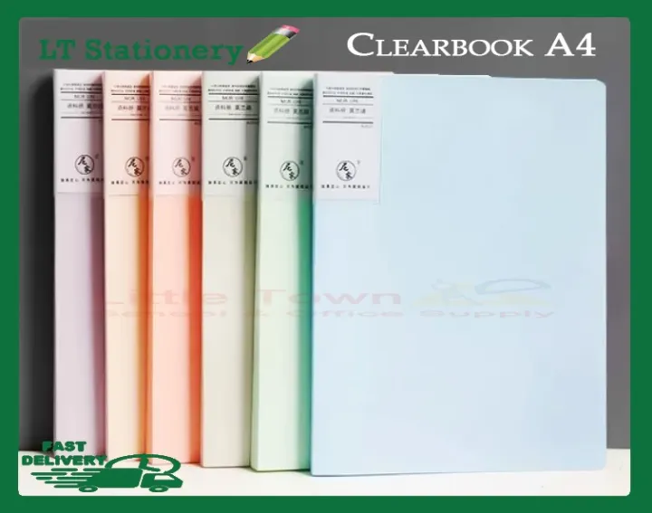 Molandi A4 pastel colored clearbook 20 pockets to 40 pages | Lazada PH