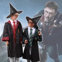 High-end original Harry Potter Academy Robe Wand Universal Studios Wizard Robe Halloween Childrens Costume Cos School Uniform Cloak
