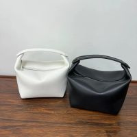 2023 THE ROWˉSummer New Minimalist Light Luxury Cowhide Lunch Box Bag Handbag Handbag Womens Small Square Bag