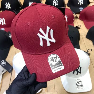 🧢22-2023 47brand หมวกแก๊ป Ny หมวกเบสบอลผู้หญิงในฤดูใบไม้ผลิ La โค้งหมวกปีกกว้างผู้ชายหมวกบังแดด Instagram แฟชั่นแบรนด์