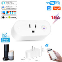 Tuya WiFi Smart Plug Outlet 16A Bluetooth Gateway Hub ฟังก์ชันซ็อกเก็ตการควบคุมระยะไกลทำงานร่วมกับ Alexa Home Smart Life