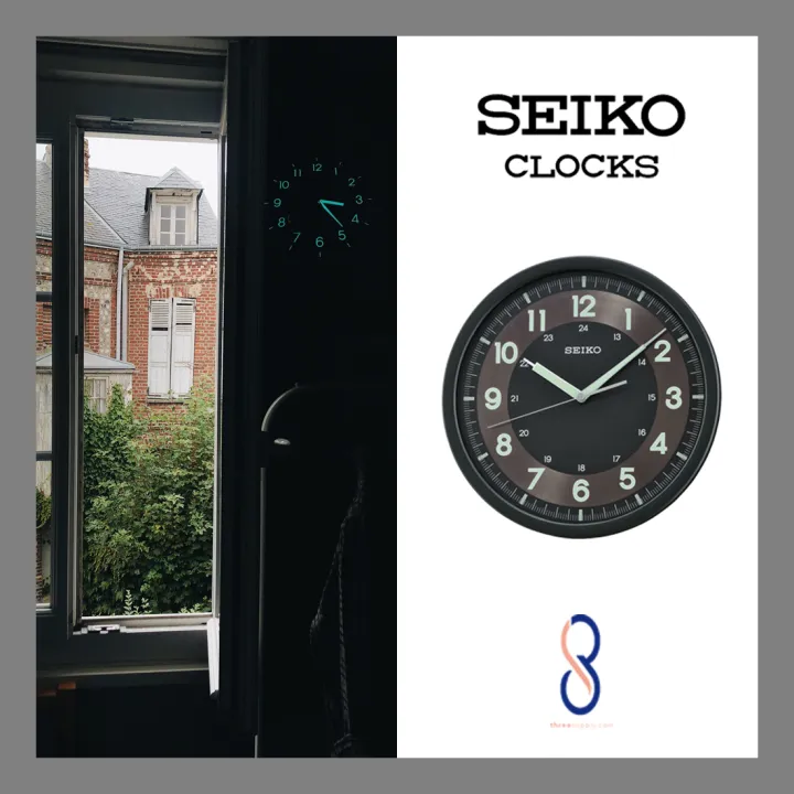 Seiko Aluminum Dial with LumiBrite Wall Clock (QXA628K) | Lazada Singapore