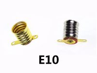 E10ที่นั่งหลอดไฟ E10ขั้วหลอดไฟ E10สกรูฐาน Dudukan Senter เก่าโคมไฟ