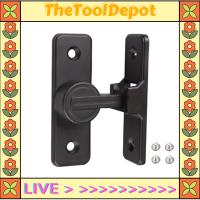 TheToolDepot ล็อคประตูโรงนาอัลลอย90องศา180องศาสีดำเรืองแสงป้องกันการโจรกรรมฮาร์ดแวร์