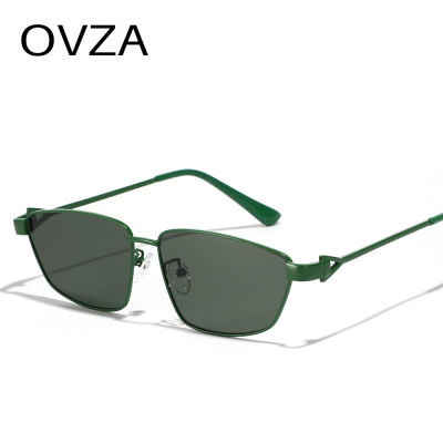 OVZA แว่นตาแฟชั่นทรงสี่เหลี่ยมแว่นตากันแดดทรงแคบสำหรับผู้หญิง S1056กรอบโลหะสำหรับผู้ชาย