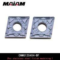 CNMG1204 รูปสี่เหลี่ยมขนมเปียกปูน 80 องศาแทรก CNMG120404 CNMG120408 รูปแบบ BF แทรก CNMG 1204 04 08 สําหรับเครื่องจักรกลสแตนเลสเสร็จสิ้น
