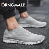 ORNGMALL Breathable New Fashion Men Flats Shoes Sneakers Casual Shoes Men Women Slip-On Sneakers Lazy Shoes Driving Shoes Wear-Resisting Non-Slip Couple Shoes Big Size Shoes 35-47