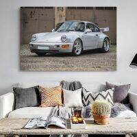 รถสปอร์ต Porsches 911 Carrera โปสเตอร์รถคลาสสิกและภาพวาดผ้าใบศิลปะบนผนังสำหรับการตกแต่งบ้าน1ชิ้นพร้อมกรอบ