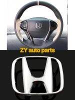 ป้ายโลโก้HONDAชุบโครเมี่ยมติดพวงมาลัย CRV G3 พลาสติกขนาด 5.0x4.2cm ติดตั้งด้วยขาเสียบด้านหลัง