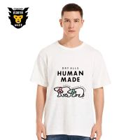 เสื้อยืดผ้าฝ้ายเสื้อยืดผ้าฝ้าย เสื้อยืดหมีขั้วโลกคู่ HUMAN MADE 20AW Christmas limited 2022 new couple with the same couple short sleev