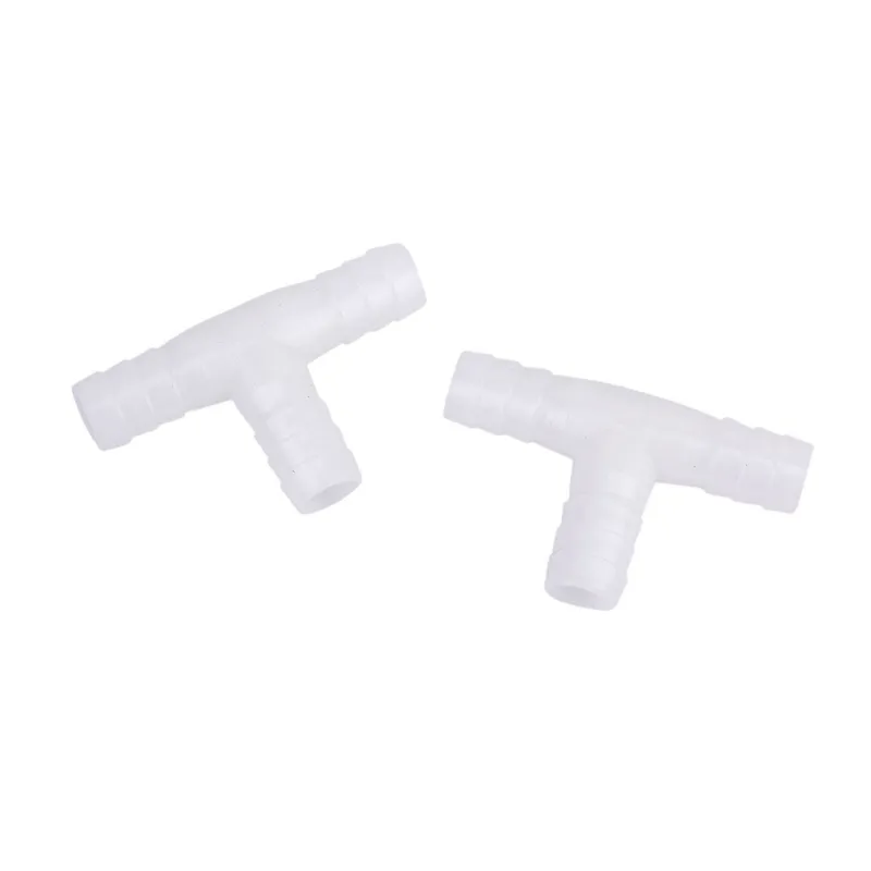 2 x 12mm Plastic Equal Tee Connector Barbed Pipe Fitting Air/Water