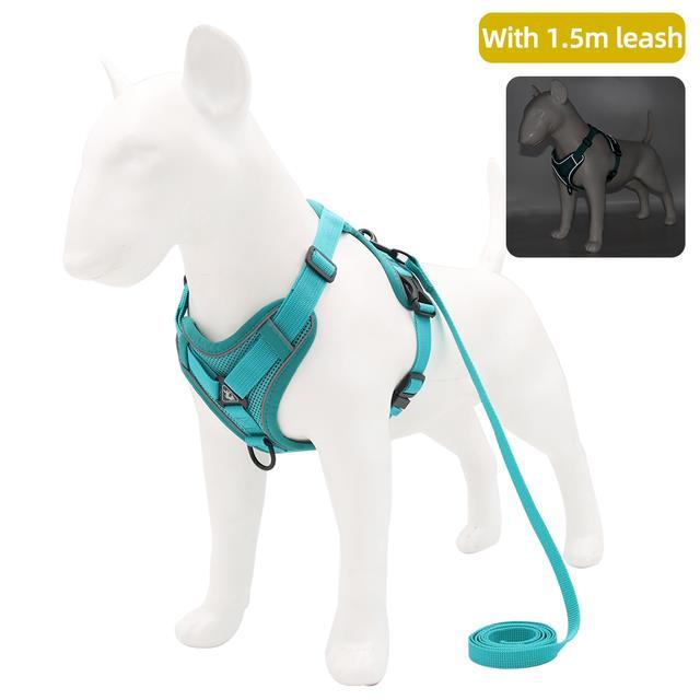 dog-harness-with-1-5m-traction-leash-set-no-pull-dog-vest-strap-adjustable-reflective-breathable-harness-for-dogs-puppy-and-cats