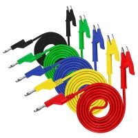 10PCS 4Mm Multimeter Banana Plug To Alligator Clips Test Lead For Electric Testing Wires And Alligator Clip Cable