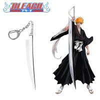 Anime Bleach Keychain Kurosaki Ichigo Hitsugaya Toushirou KeyRing for Men Car Pendant Jewelry