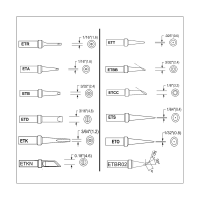 12 PCS Replacement Soldering Iron ET Tips Silver For WE1010NA WES51 WESD51 PES51 WEP70 Soldering Tips