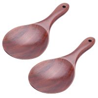 【Ready Stock&amp;COD】2X Teak Wood Spoon Natural Solid Wood Rice Spoon Wooden Rice Paddle Big Potato Serving Spoon Wooden Kitchen Utensils