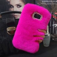 ◇℡❀ Rabbit Fur Case For Samsung Galaxy S8 S9 S10 Plus S7 Note 10 9 8 A7 A6 A8 Plus J3 J5 J7 J6 2017 2018 Furry Phone Cases TPU Cover