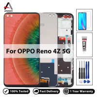 หน้าจอ สำหรับ OPPO Reno 4Z 5G,หน้าจอ Lcd CPH2065แผงดิจิไทเซอร์ระบบสัมผัสสำหรับ OPPO Reno 4Z LCD