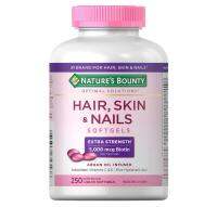 แพคเก็จใหม่ Natures Bounty Hair Skin and Nails 5000mg. of Biotin ไบโอตินเข้มข้น บำรุงผม ผิว และเล็บ