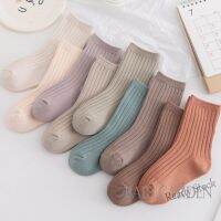 【hot sale】 ☫✎✆ C10 BABYGARDEN-0-4 YEARS Baby Ribbed Socks Mid Tube Elastic Solid Color Non Skid Socks