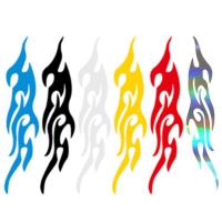 Unique Decals for Vehicles Sunproof Cool Flame Sticker 2PCS Car Accessories Anti Fade Flame Decal for Trucks Pickups Sedans Cars popular