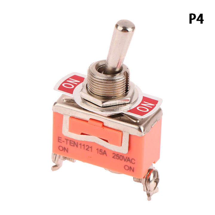 KingBe 1Pc Stainless Steel Waterproof Toggle Switch 15A 250V SPST