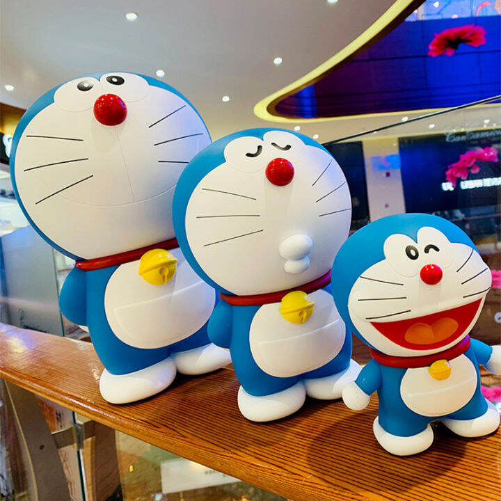 15-5-44cm-doraemon-piggy-bank-children-adult-cute-fall-proof-money-box-jingle-cat-personalized-model-ornament-kid-christmas-gift