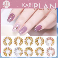 Kariplan โลหะติดเล็บ อะไหล่ติดเล็บ สีเงิน ทอง โรสโกล 12ช่อง (เลือกแบบด้านใน) NG27