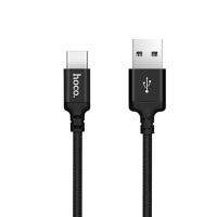 Hoco X14 2M ไนลอน Braided อลูมิเนียม USB-C / Type-C ไปยัง USB Data Sync สายชาร์จสำหรับ Samsung Galaxy S8 &amp; S8 + / LG G6 / Huawei P10 &amp; P10 Plus / Oneplus 5และอื่นๆสมาร์ทโฟน (สีดำ)