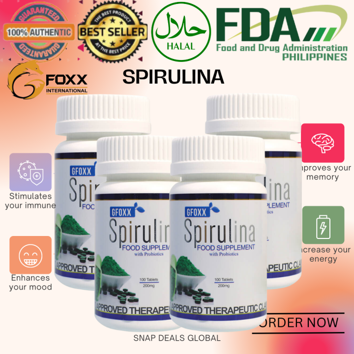 GFOXX Spirulina with Probiotics Improve digestion, Boost immunity ...