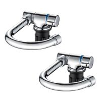 2X Foldable Kitchen Faucet 360 Dgree Rotation Sink Water Tap Single Handle Cold &amp; Hot Water Mixer Faucet for RV Boat