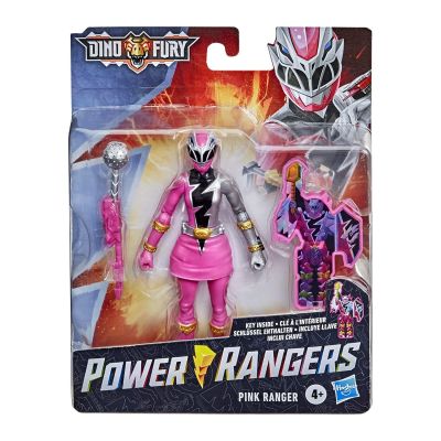 Action FiguresZZOOI Power Rangers Dino Fury Pink/Gold Ranger 6-Inch Action Figure Toy with Dino Fury Key and Weapon Accessory F0540/ F2040 Action Figures