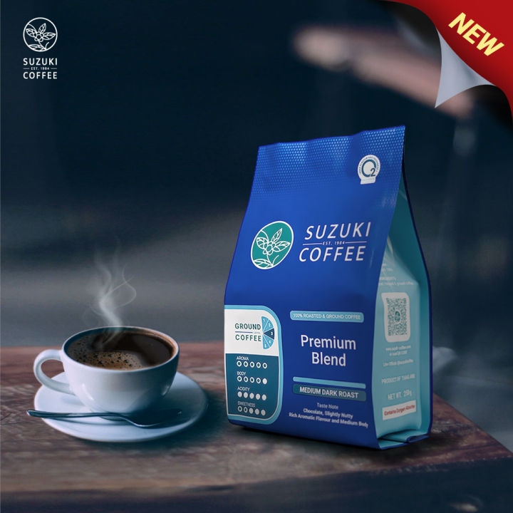 กาแฟคั่วเข้ม-suzuki-coffee-แพ็คคู่-premium-blend