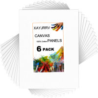 XAYJRRV Canvas for Printing Canvas Boards 8x10inch Set of 6 White Blank Canvases 100 Cotton for Acrylic Paint