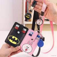 Ht3 Sanrio กระเป๋าใส่บัตรรถบัส แบบคล้องคอ ลาย Hello Kitty Totoro Batman พับเก็บได้ สําหรับนักเรียน